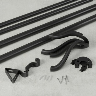 Metal Adjustable 42" to 120" 0.75" Double Curtain Rod