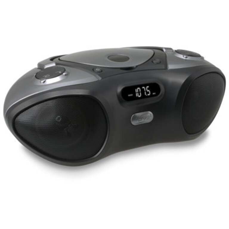iLive Boombox Bluetooth Speaker with CD Player and FM Radio Black