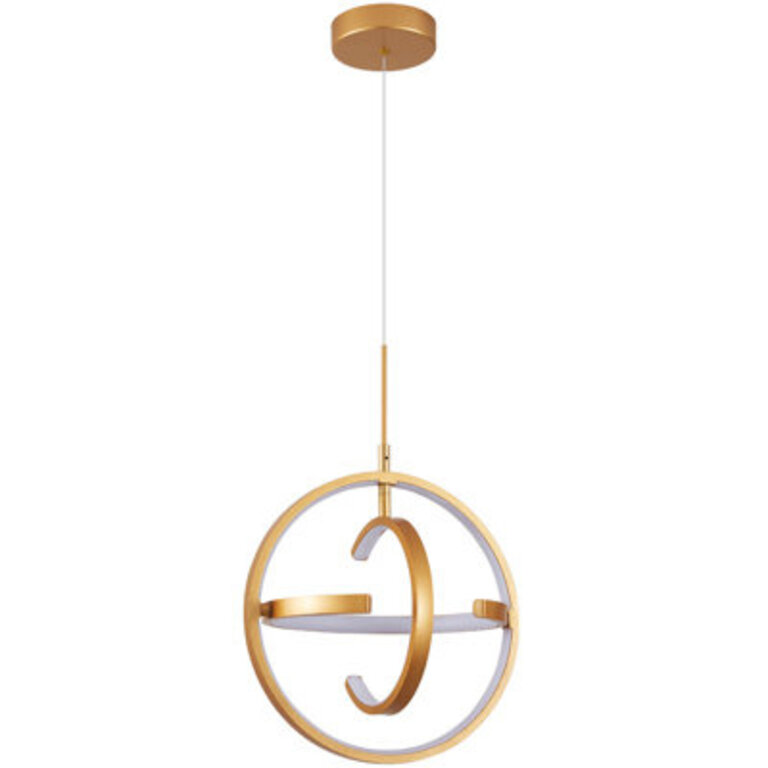 Modern LED Chandelier Pendant Light Adjustable Height  Dimmable 3 Ring 22W 4000K Chandeliers
