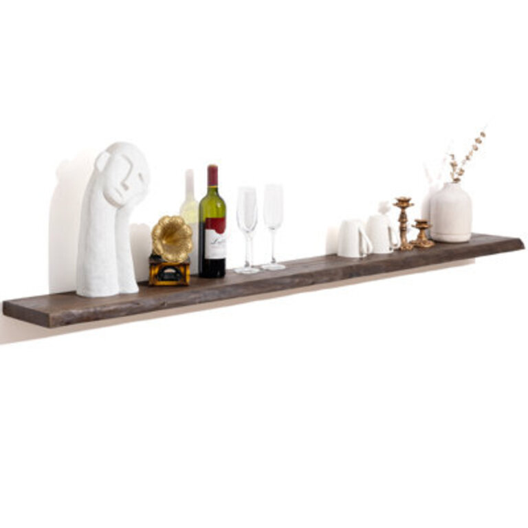 Carsin Irregular Reclaimed Elm Floating Wall Shelf