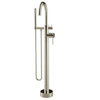 Double Handle Floor Mount Freestanding Tub Filler