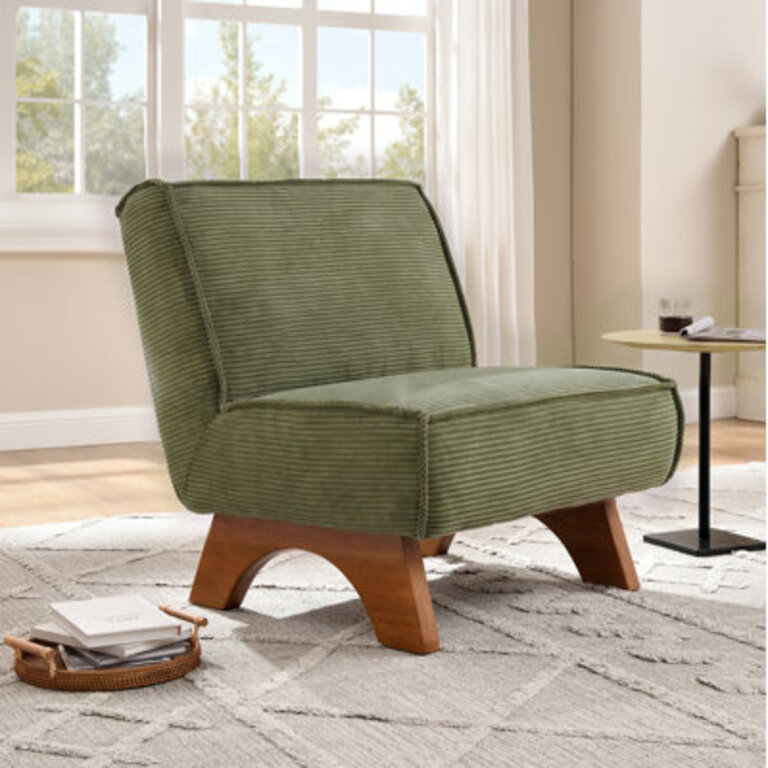 Drayk 295 W Upholstered Accent Lounge Chair with Pillow
