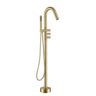 3 Handle Floor Freestanding Tub Filler with Diverter
