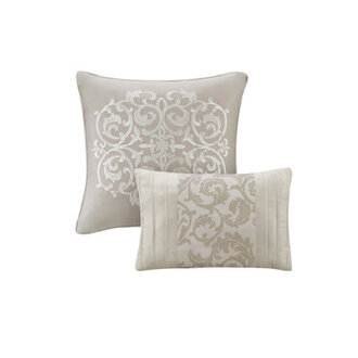 Ramsey Neutral Embroidered 8-Piece King Comforter Set