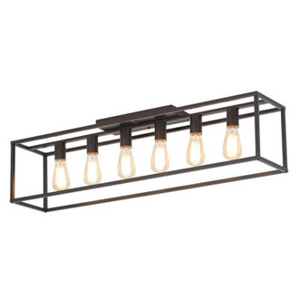 Bonnyrigg 6-Light Rectangle Flush Mount Ceiling Fixture