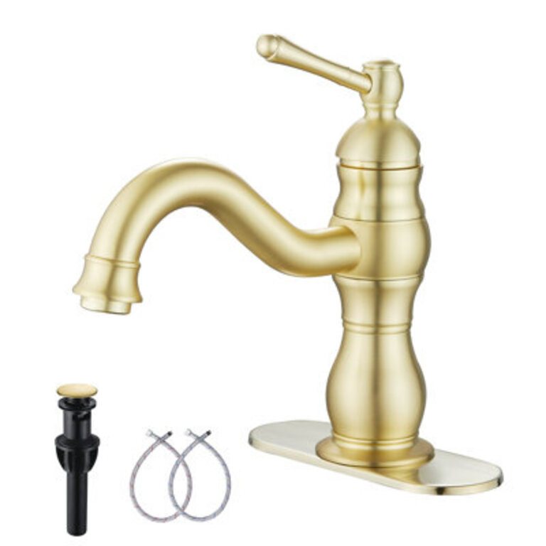 Single-handle Bathroom Faucet with Drain Assembly