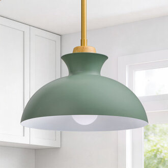 Raih 1- Single Pendant Light With Green Shade