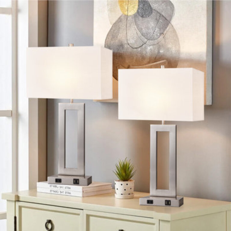 22 Dimmable Touch Control Table Lamp with Dual USB Ports