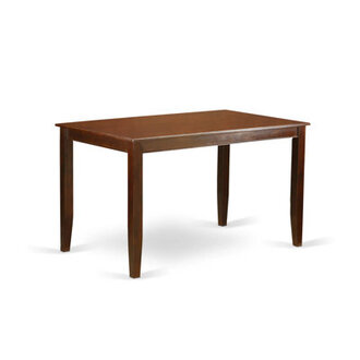 Dudley Counter Height Kitchen Table - a Rectangle Dinner Table Top with Sturdy Legs Mahogany