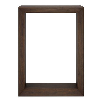 Osmond 22 Open Frame Console Table with Finished Back in Alder Brown  Contemporary Minimalist Accent Table for Entryway or Living Room