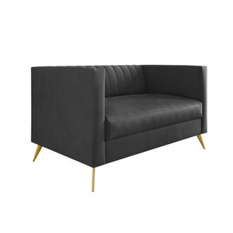 Cramlington Velvet Square Arm Loveseat