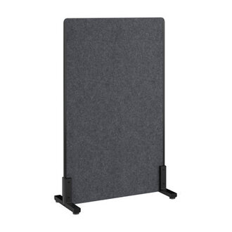 Bush Business Furniture Freestanding Privacy Screen Standing Office Partition With Acoustic Sound Dampening Panel