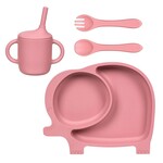 Evergreen Elephant Silicone Baby Feeding Set