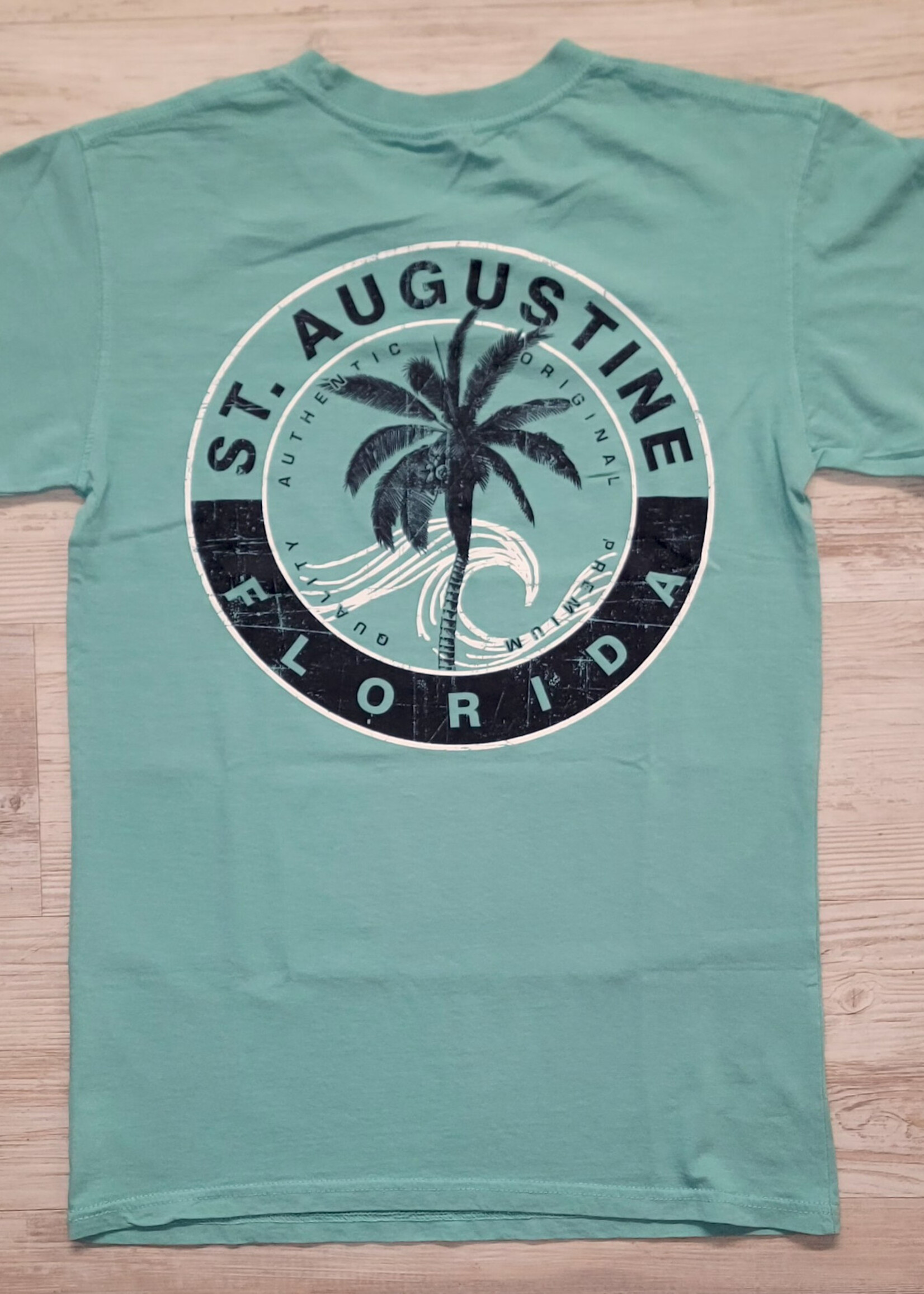 U.S. Apparel Flip Circle Bisquay Aqua S/S T-shirt