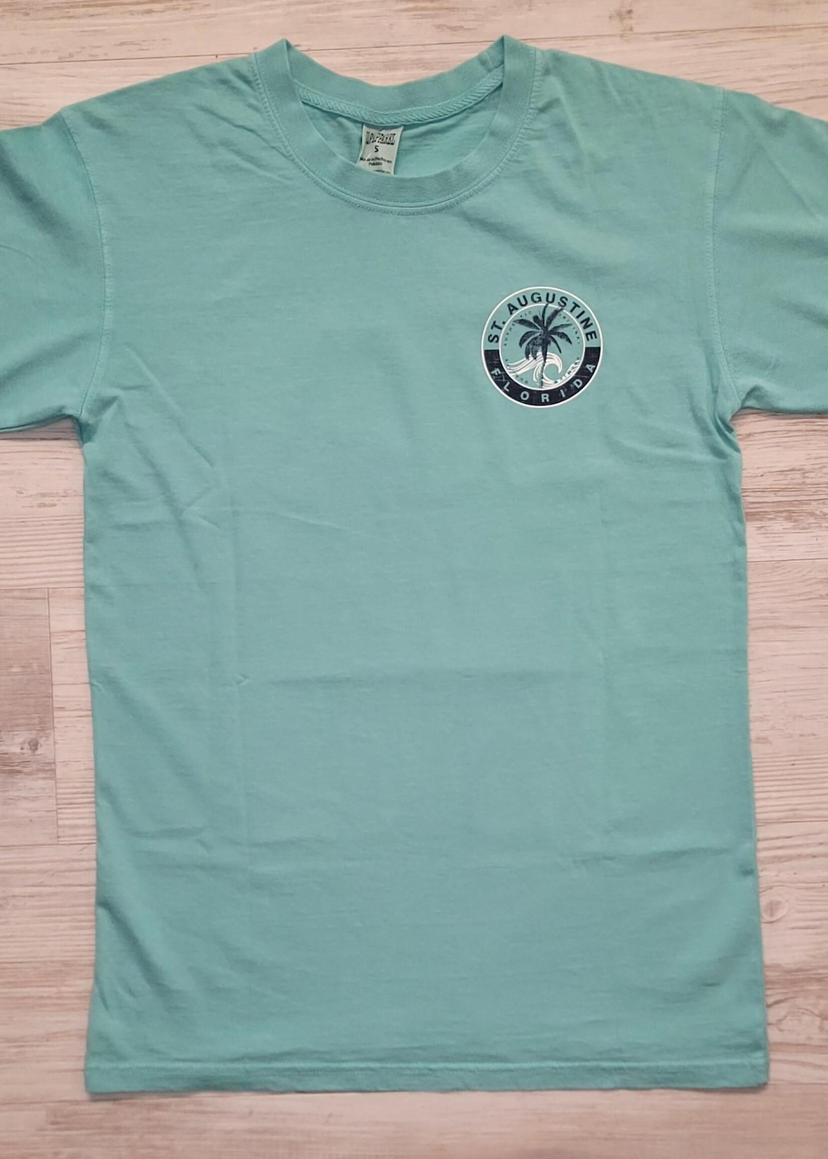 U.S. Apparel Flip Circle Bisquay Aqua S/S T-shirt