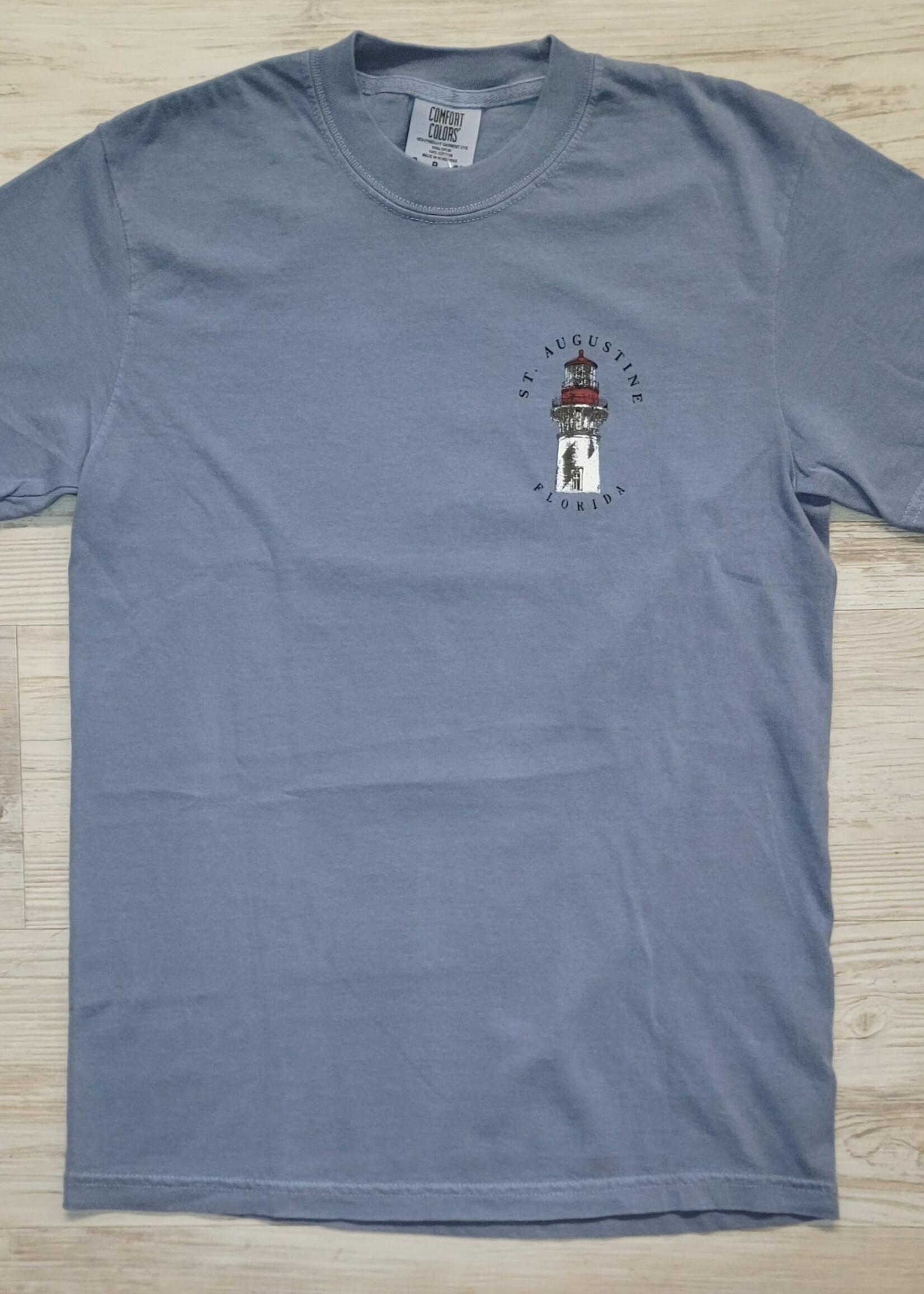 Comfort Colors St Augustine Oval Lighthouse Bluejean S/S T-shirt