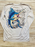 Briney Deep BD Crazy Marlin L/S Perf Silver