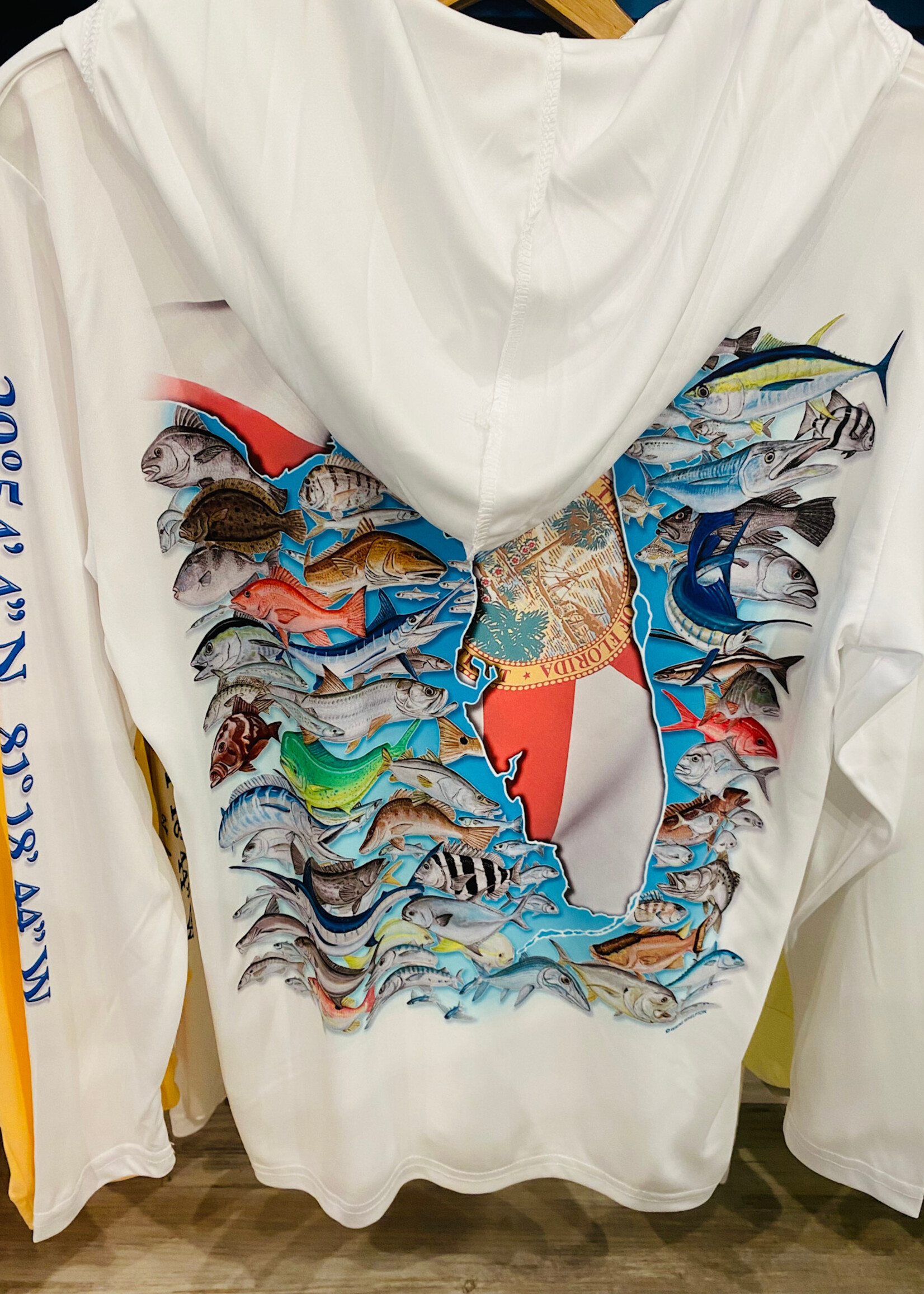 Briney Deep BD Florida Fish L/S Hoodie White