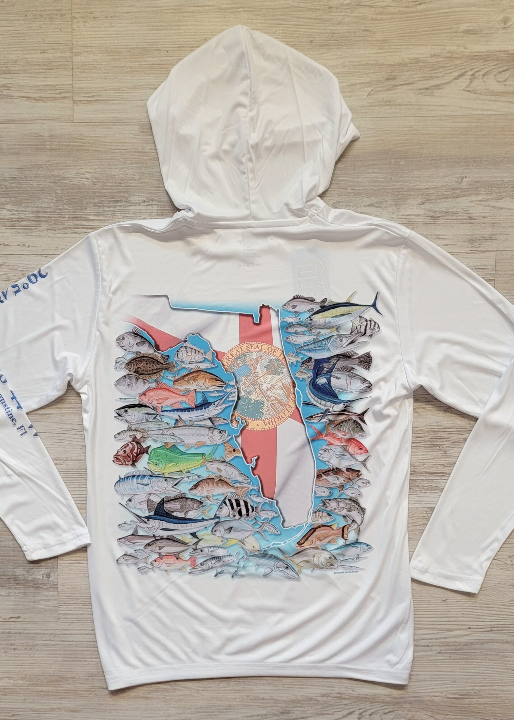 Briney Deep BD Florida Fish L/S Hoodie White