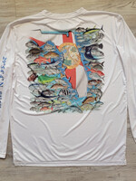 Briney Deep BD Florida Fish L/S Perf White