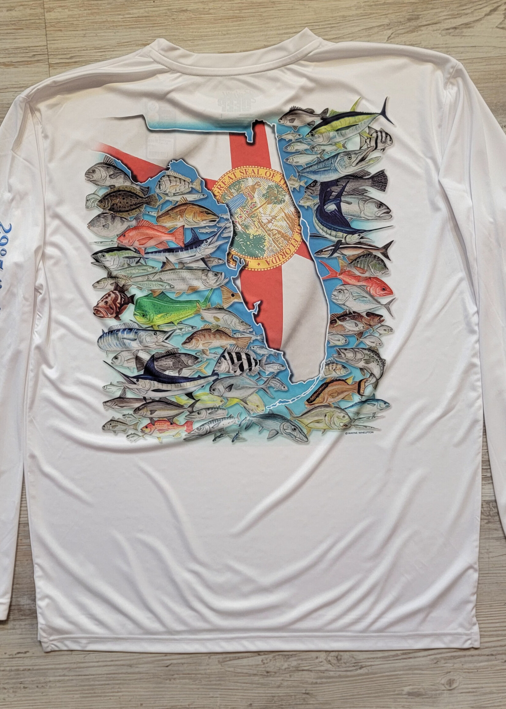 Briney Deep BD Florida Fish L/S Perf White
