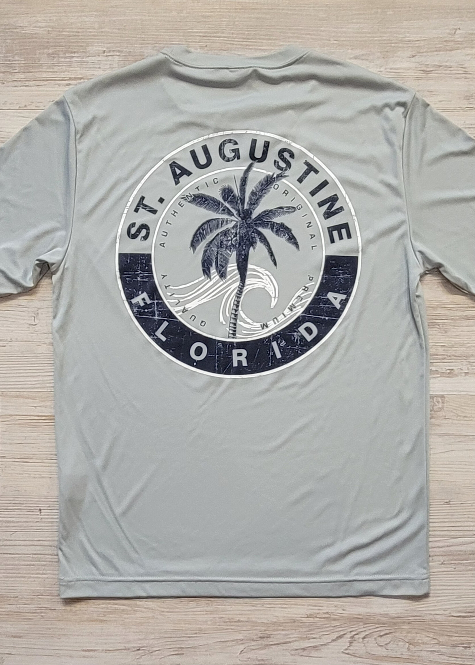 Sport-Tek Flip Circle S/S Perf Grey