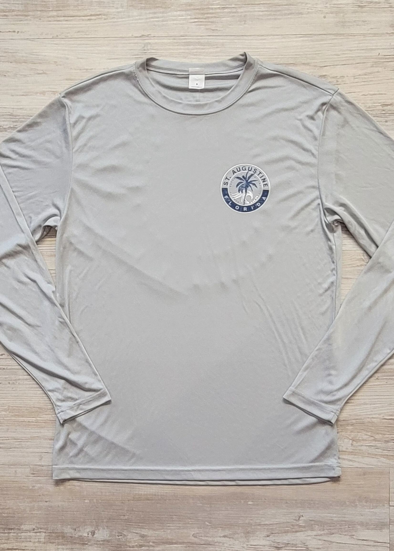 Sport-Tek Flip Circle L/S Perf Grey