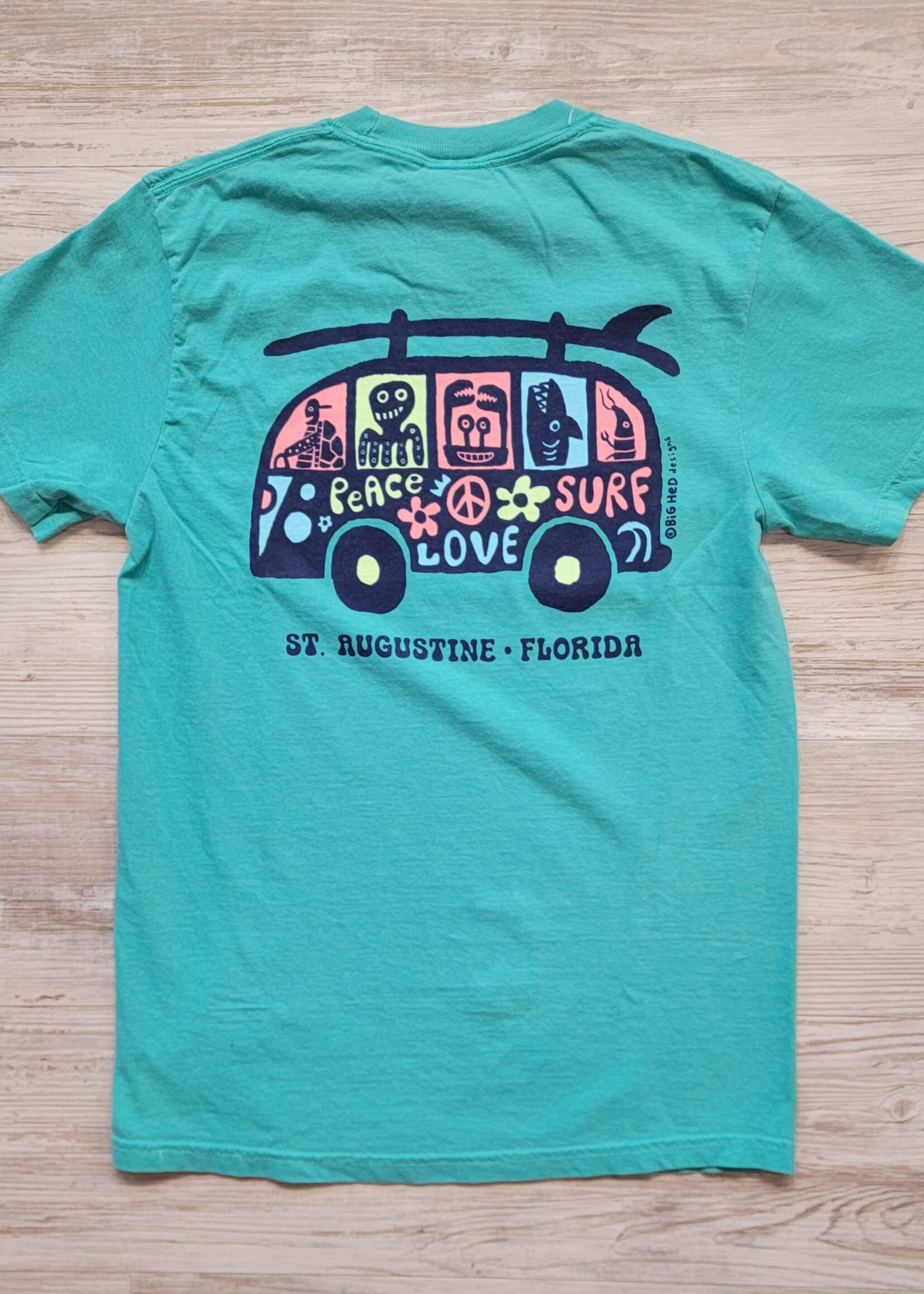 Comfort Colors BH Peace Bus Island Green S/S T-shirt