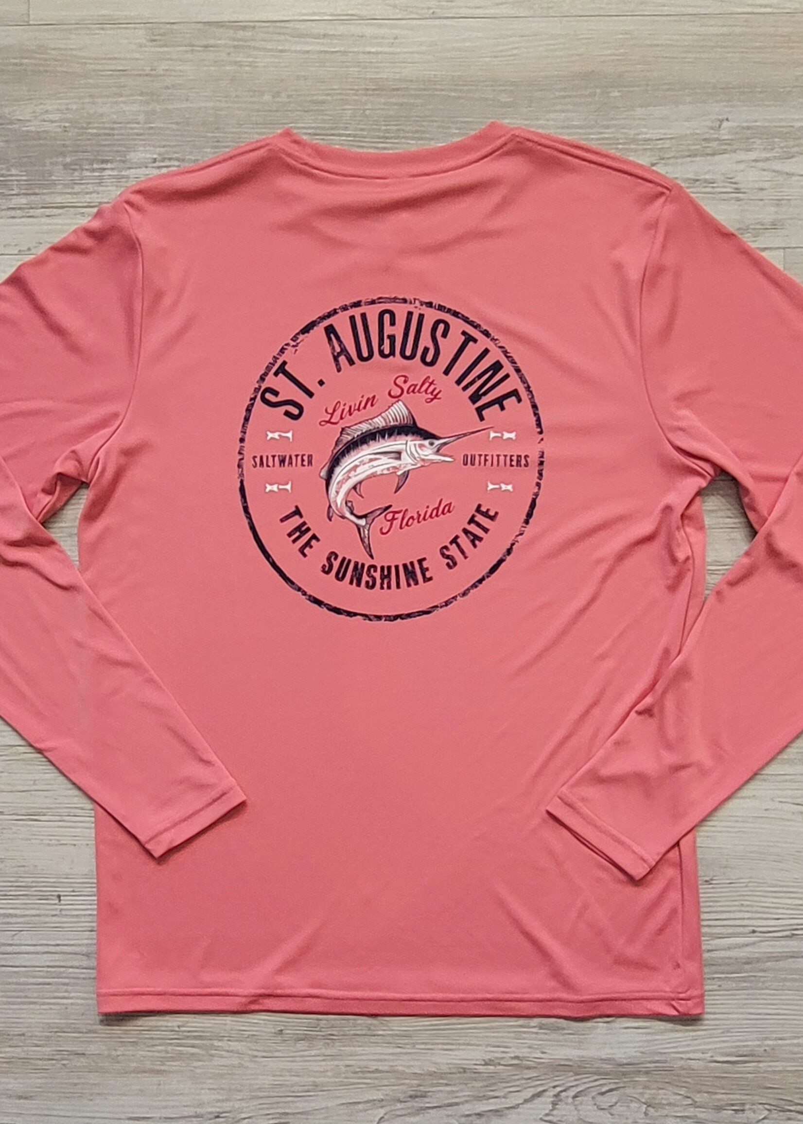 Sport-Tek Vintage Marlin L/S Perf Guava