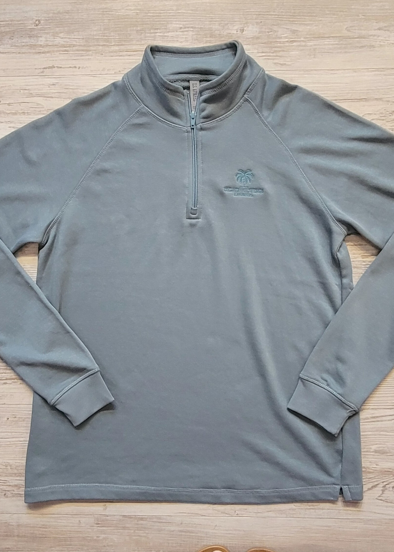 US Apparel Quarter Zip Mockneck Palm Design