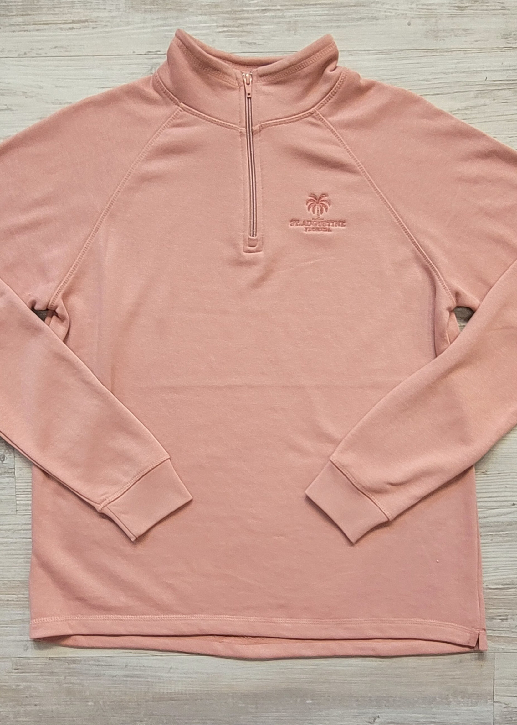 US Apparel Quarter Zip Mockneck Palm Design