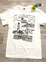 Gildan St Augustine Founded S/S White