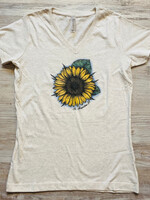 LAT Sunflower V-neck S/S Natural