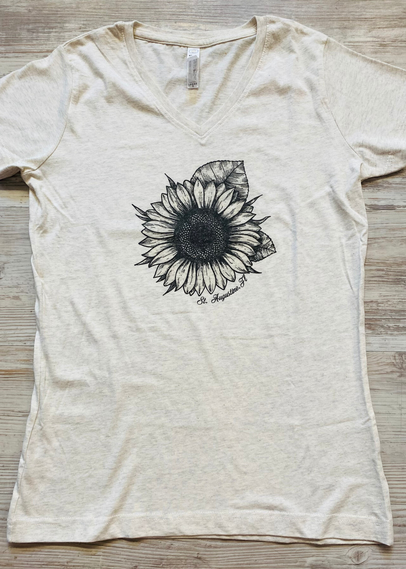 LAT Sunflower V-neck S/S Natural