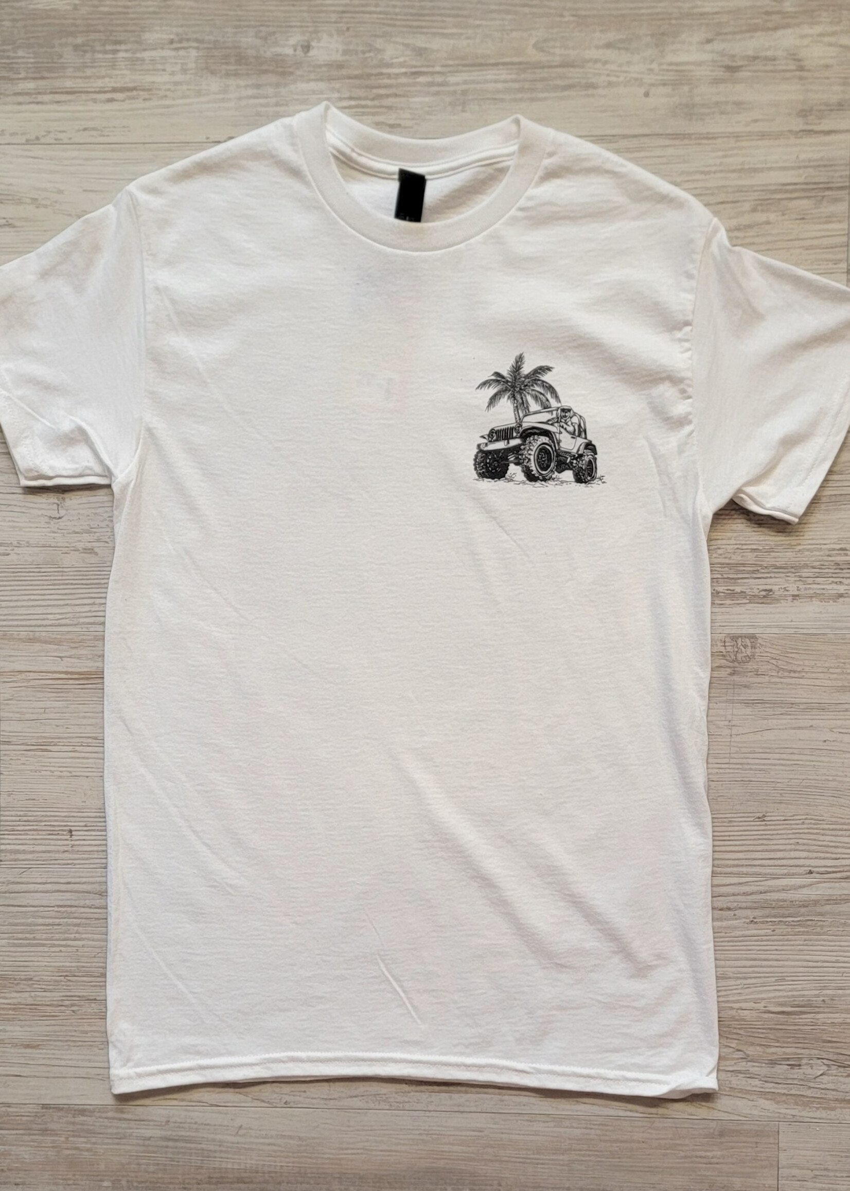 Jeep Dogs White Adult S/S T