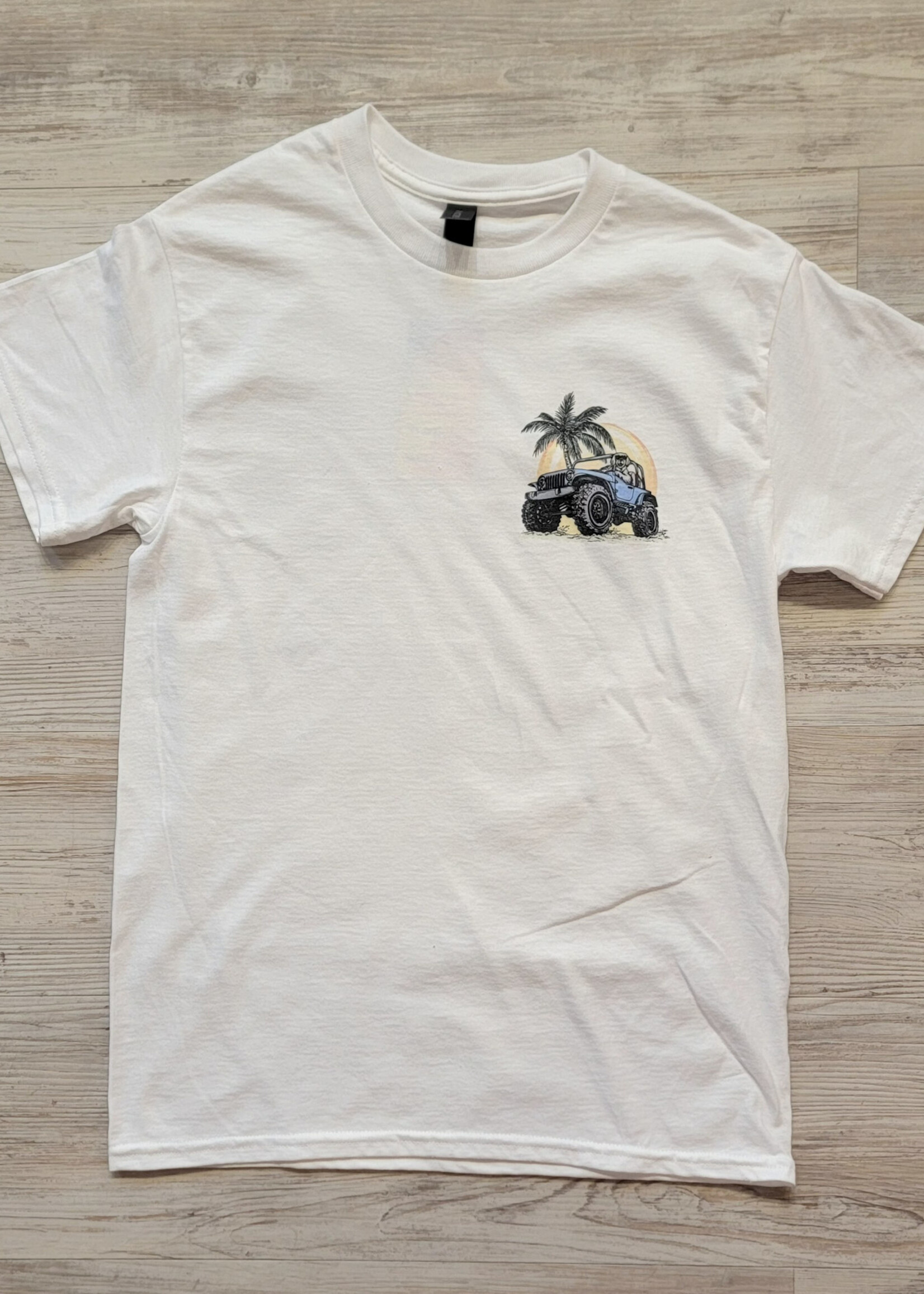 Jeep Dogs White Adult S/S T