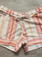 U.S. Apparel Womens Boho Coral Striped Shorts