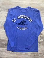 Vintage Wave L/S Flo Blue