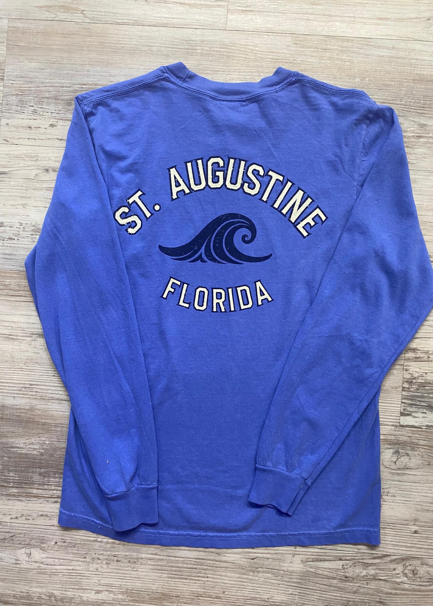 Vintage Wave L/S Flo Blue