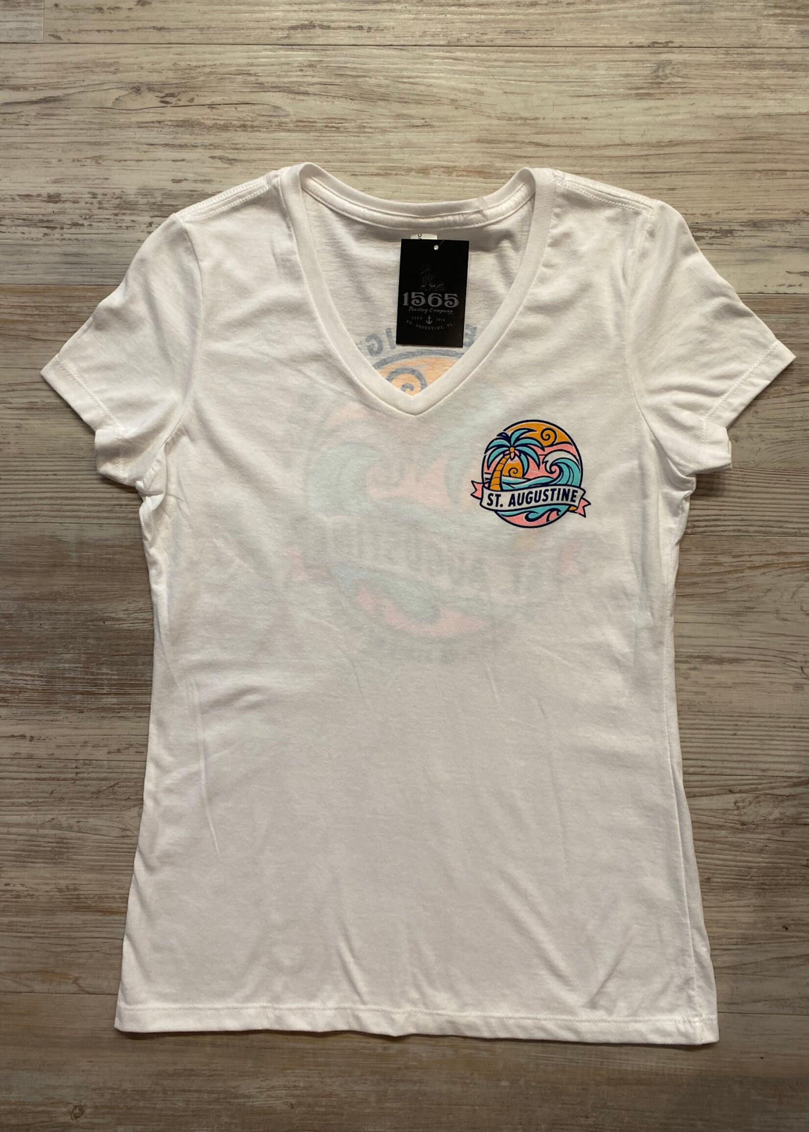 Low Tides High Vibes V-neck S/S