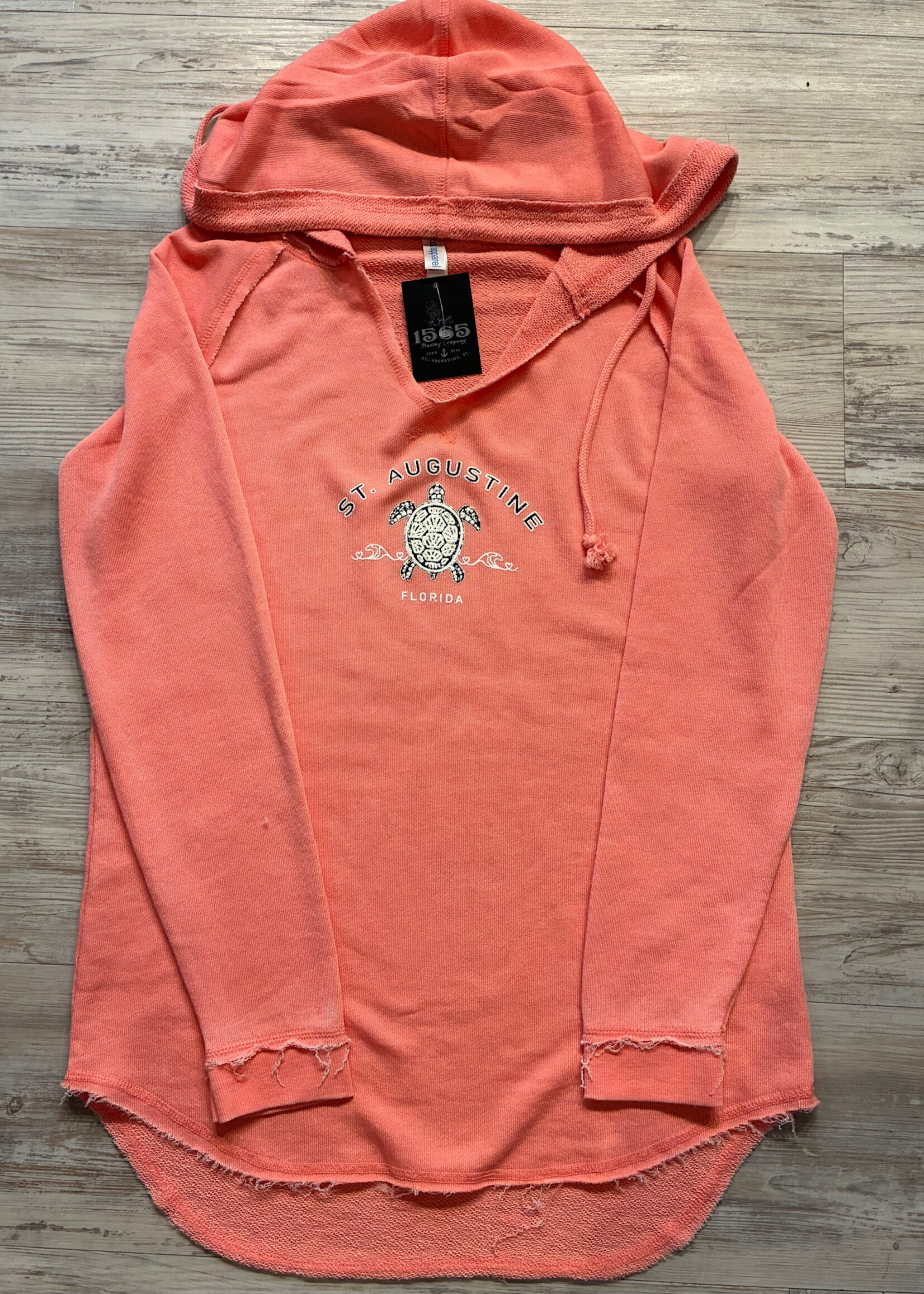 US Apparel  Serenity Turtle Hoodie Grapefruit