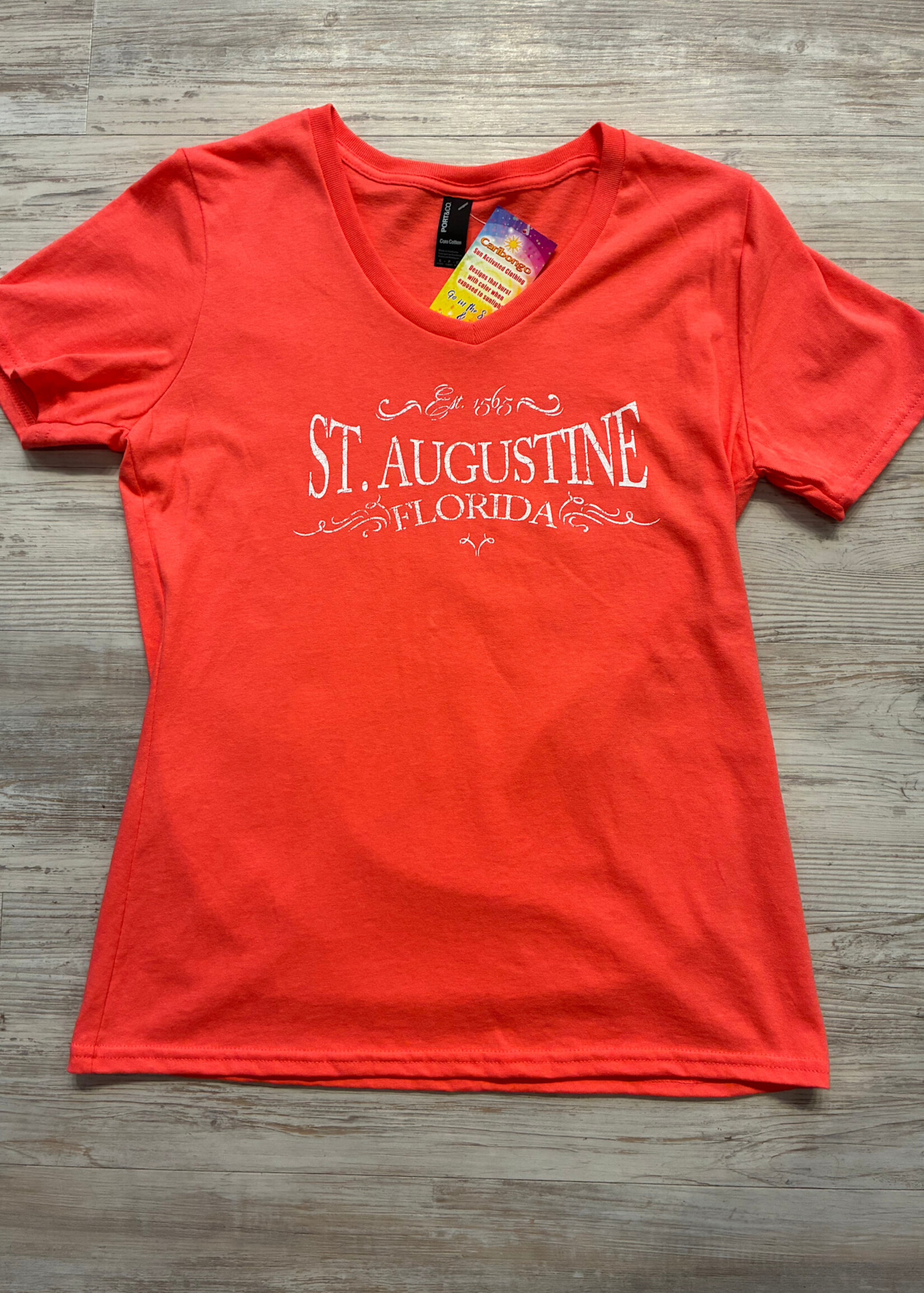 Sketchy Palm S/S Coral