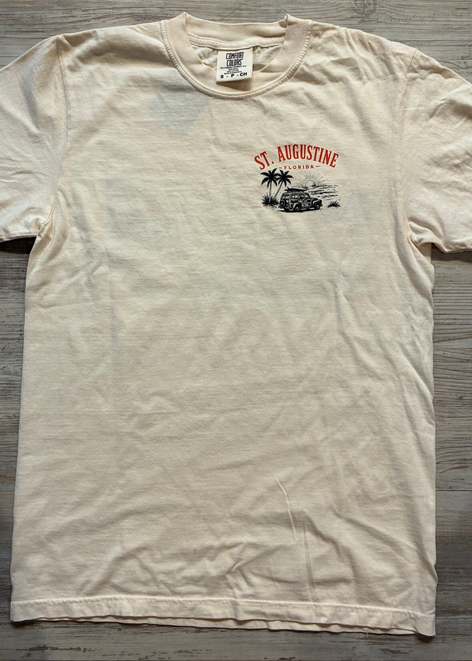 Woody Beach Scene S/S Ivory