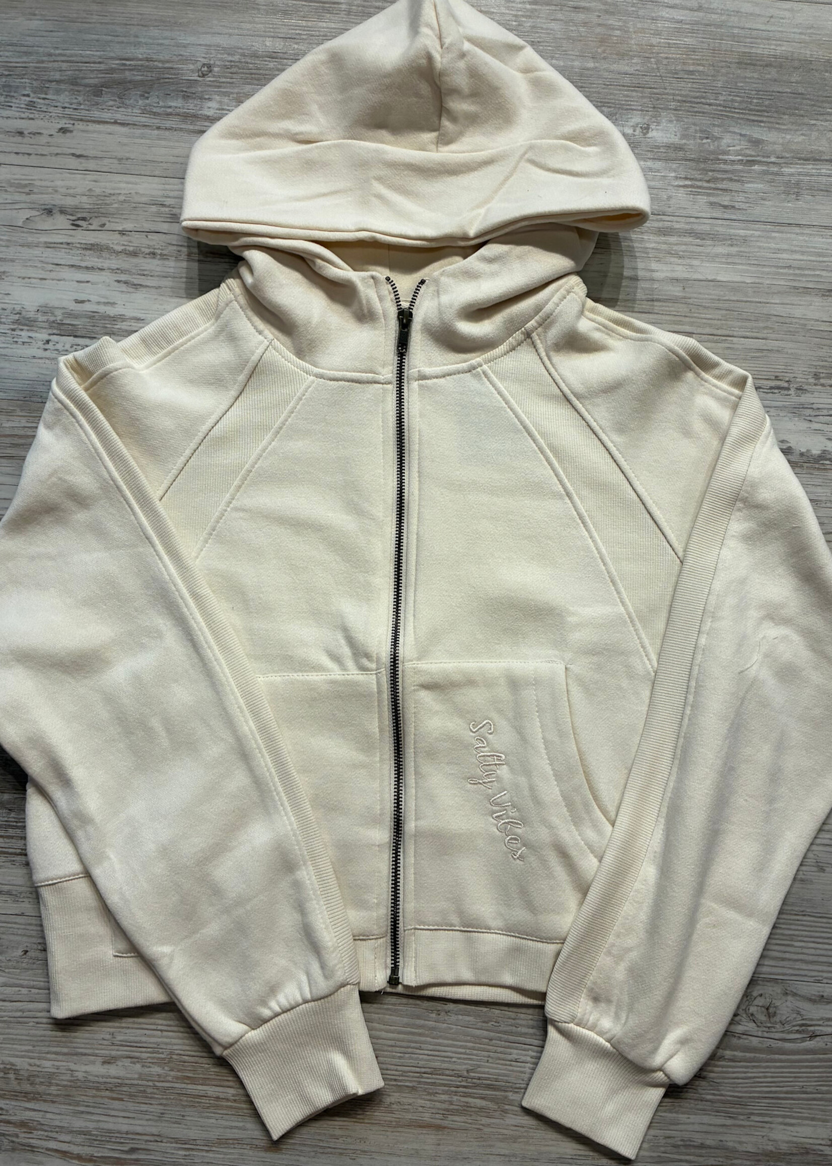 Womens Crop Full Zip Hoodie