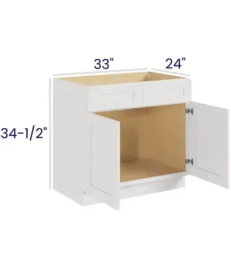 SB33LP | 33" W | 34.5" H Sink Bases