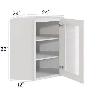 DCW2436GDLPTH | 24" W | 36"H Diagonal Cabinets with Glass Doors