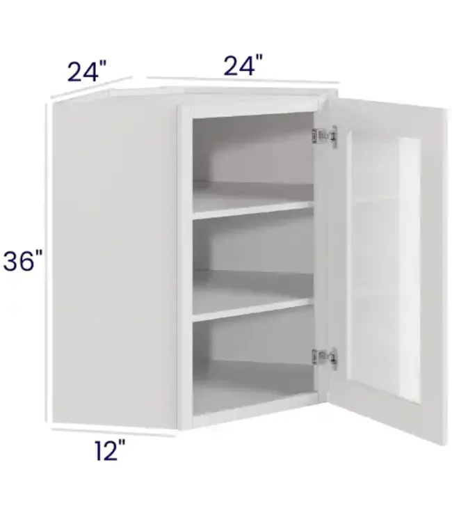 DCW2436GDLP | 24" W | 36"H Diagonal Cabinets with Glass Doors