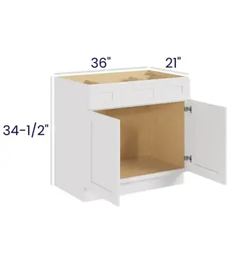 VSD36LPTH | 36" W | 34.5" H Vanity Sink Drawer Bases