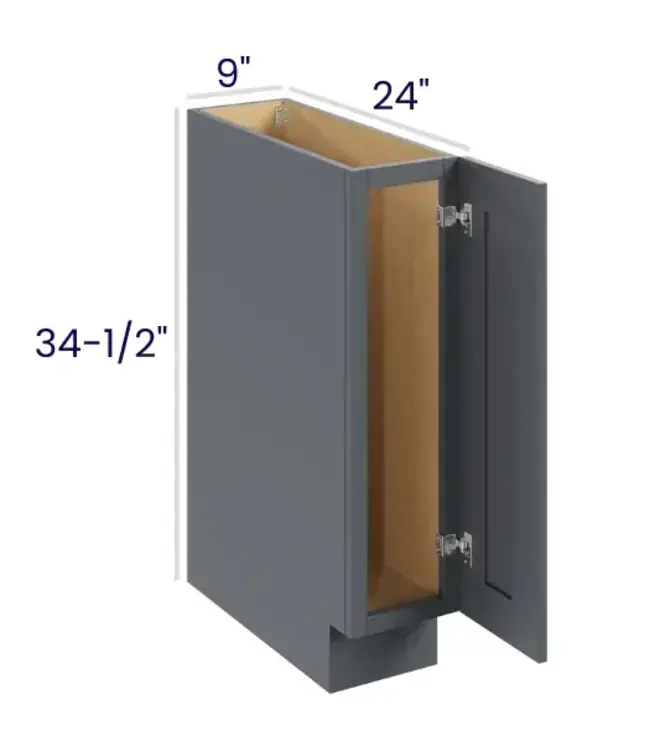 BT09EB | 9"W | 34.5" H Single Door Single Drawer Bases