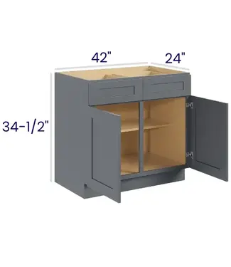 B42EB | 42" W | 34.5" H Double Door Double Drawer Bases